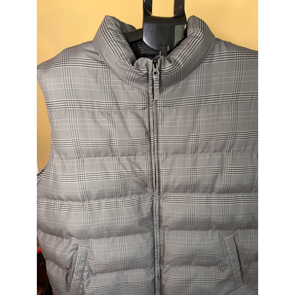 Weatherproof‎ Mens Grey Glen Plaid Puffer Vest Full Zip Jacket XXL RN 11590